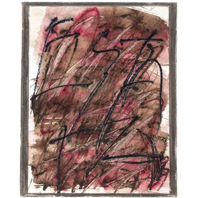 Li Xia Yang, Abstract Composition, Tempera and Watercolor, 1989 For Sale - Image 4 of 4
