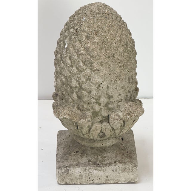 English Garden Stone Statuary Pinecone Finials From England - Two Available For Sale In Austin - Image 6 of 9