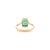 Metal Classical Roman Style Natural Emerald Solitaire Ring in 14k Gold Size 6.5 For Sale - Image 7 of 12