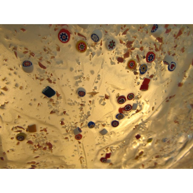 Large Vintage Italian Murano Glass Multi-Colored Murrine Leaf Chandelier For Sale - Image 15 of 18