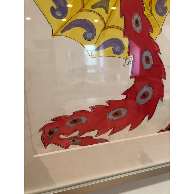 1920s Vintage Lester Design Company Watercolor Painting For Sale - Image 4 of 7