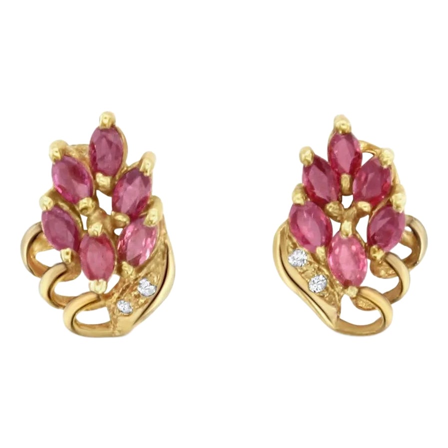 Marquise Cluster Drop Earrings main image 0