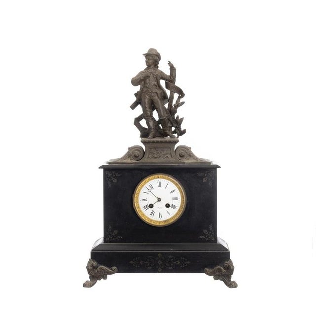 19th Century Table Clock from L Mouton For Sale - Image 6 of 6