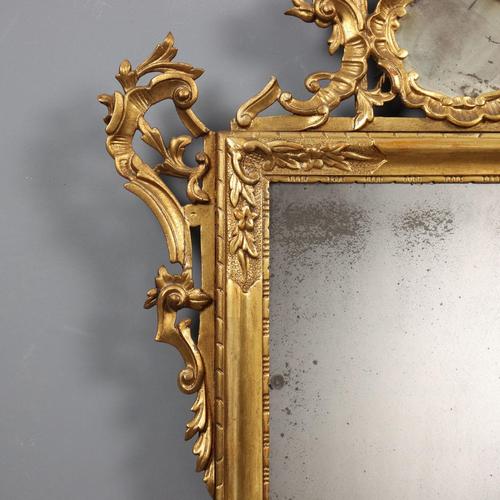 Gilt Wood Wall Mirror For Sale - Image 4 of 11