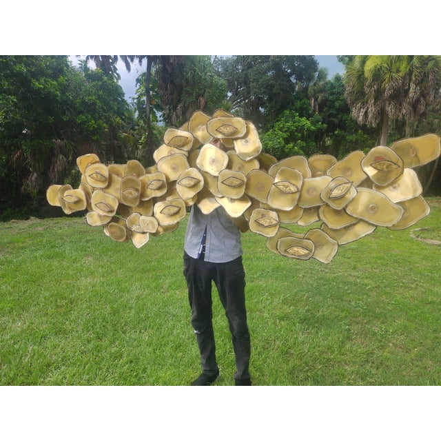 Rare Monumental 1976 Layman Jones Signed Mid-Century Brutalist Wall Sculpture- A Staggering 92" For Sale - Image 16 of 18