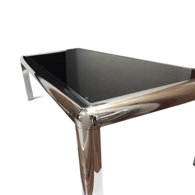 1970s 1970s Chrome and Glass Coffee Table For Sale - Image 5 of 8