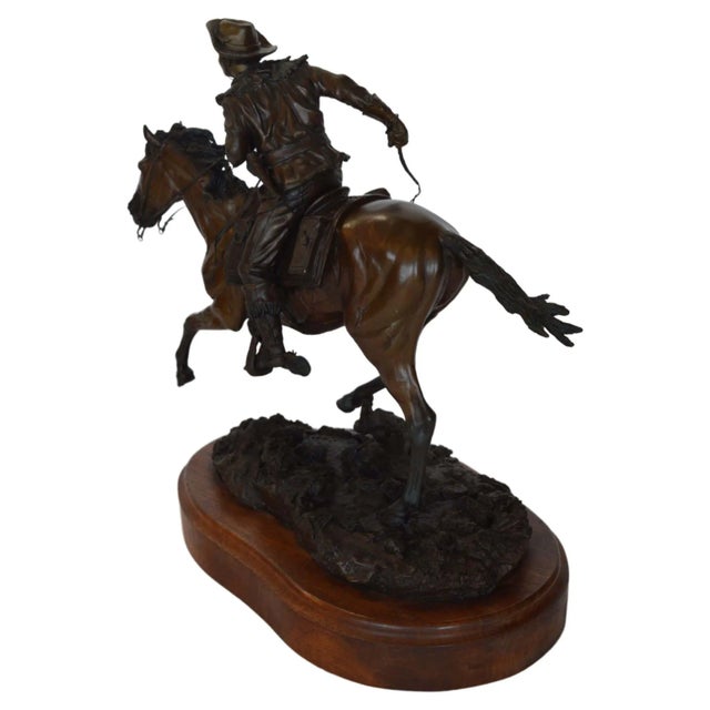 James Regimbal Bronze "Pony Express" Sculpture For Sale - Image 4 of 12