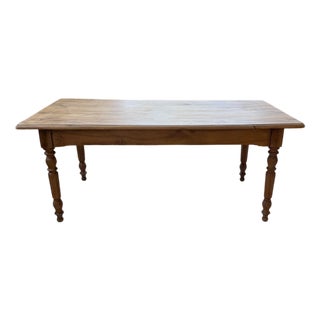 Bistro Farmhouse Table in Walnut, 1890s For Sale