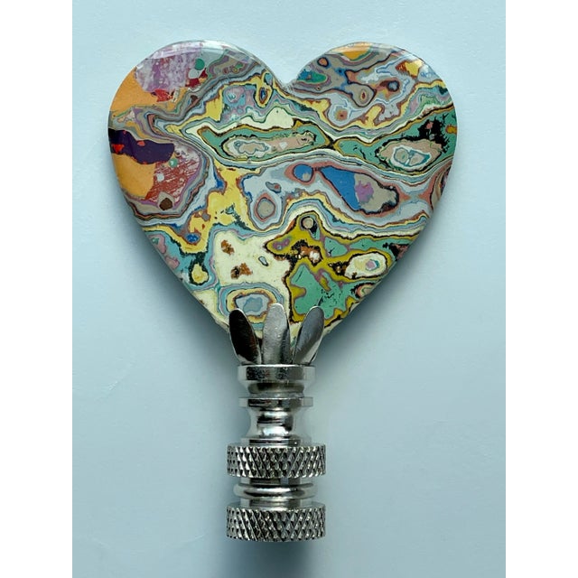 Graffiti Heart Lamp Finial For Sale In Madison - Image 6 of 6