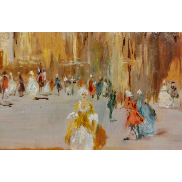 19th Century Emma Ciardi -Masquerade in Piazza San Marco -19th Century Oil Painting For Sale - Image 5 of 11