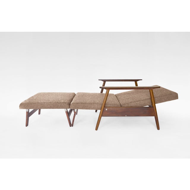 Beige Vintage Convertible Sleeping Armchair by Valerija Ema Cukermanienė for Vilniaus Baldų Kombinatas, 1960s For Sale - Image 8 of 8