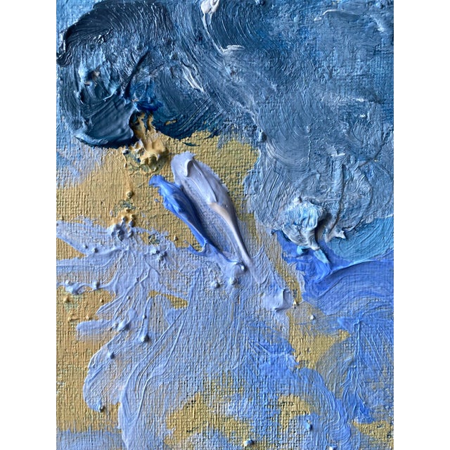 Original-Jardin d'Hiver-Cloud Dahlias in Blue-Shizico Yi-British Awarded Artist-Impasto on Canvas For Sale - Image 9 of 17