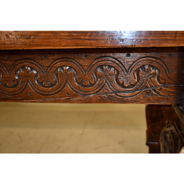 16th Century 16th Century Period Elizabethan Carved Table of Substantial Size For Sale - Image 5 of 12