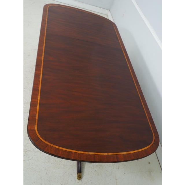 Henkel Harris Mahogany Model 2207 Double Pedestal Dining Table For Sale - Image 12 of 18