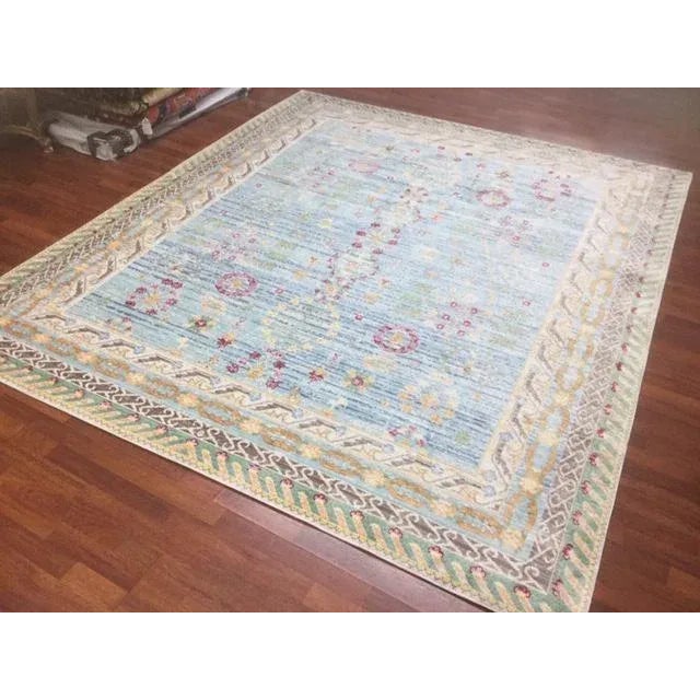 Turkish Oushak Design Silk Rug-Excellent , 8éx10"5" For Sale In Pittsburgh - Image 6 of 7