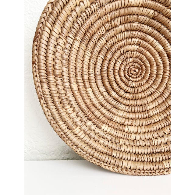 Wood Vintage Coil Weave Basket For Sale - Image 7 of 8