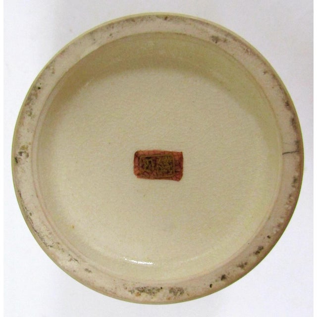 Antique Satsuma Vase With Geishas Elegant Ladies in Landscape For Sale - Image 13 of 14