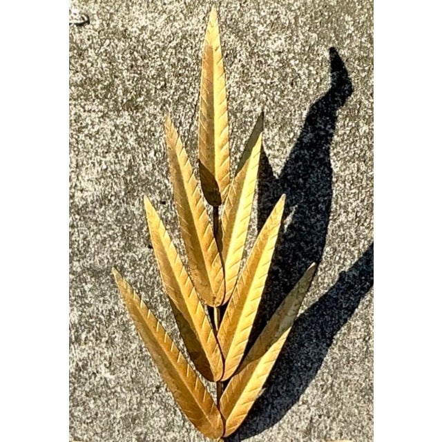 Late 20th Century Vintage Regency Gilt Leaf Sconce - A Pair For Sale - Image 5 of 18