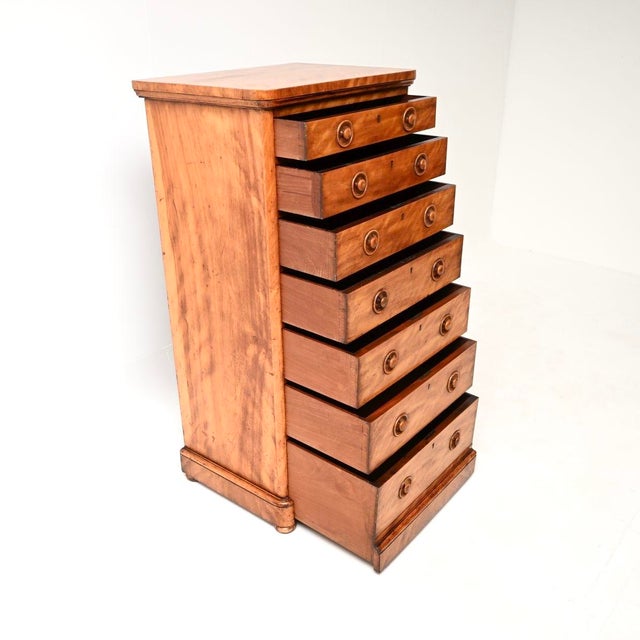 Antique Victorian Satinwood Chest of Drawers from Heal and Son, 1860 For Sale - Image 3 of 11