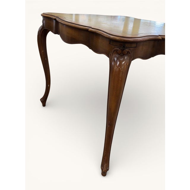 Vintage Weiman Leather Top Game or Card Table For Sale - Image 12 of 17