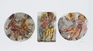 Chaim Gross, Group of Ballet Dancers Ii, Lithograph