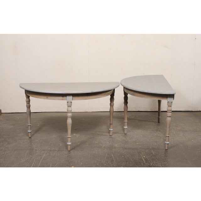 Large Antique Painted Demi-Lunes From Sweden For Sale - Image 12 of 12