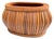 Distinctive vintage rattan cachepot with a beautifully sculptural, rounded form. The body is constructed from individually...