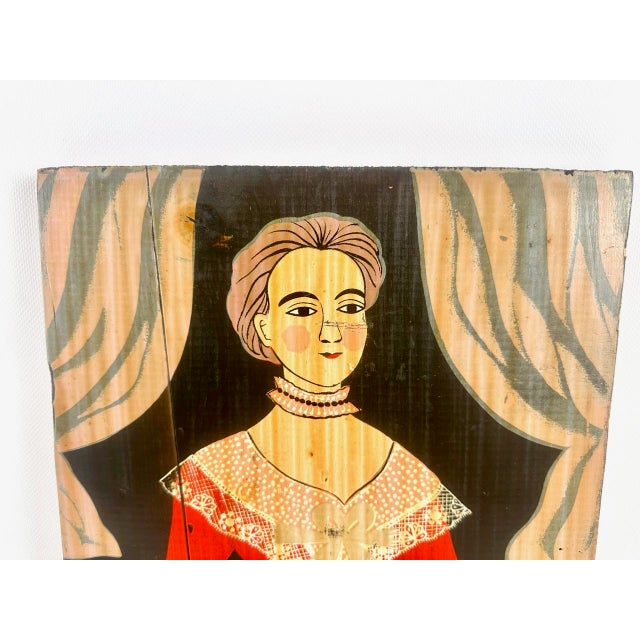 George Nathan, Colonial Woman, 1960s, Painting on Board For Sale - Image 10 of 14