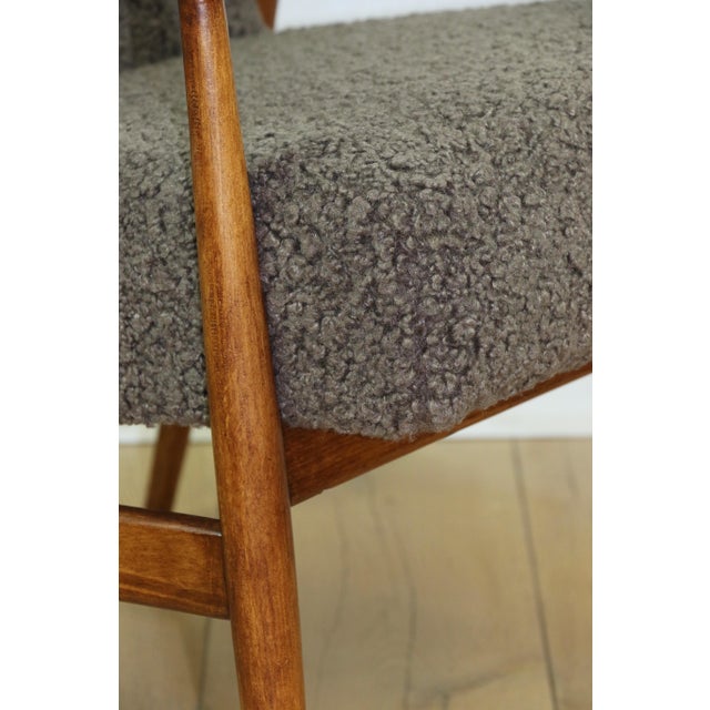 Fox Lis Chair in Chocolate Brown Lamb, 1970s For Sale - Image 14 of 15