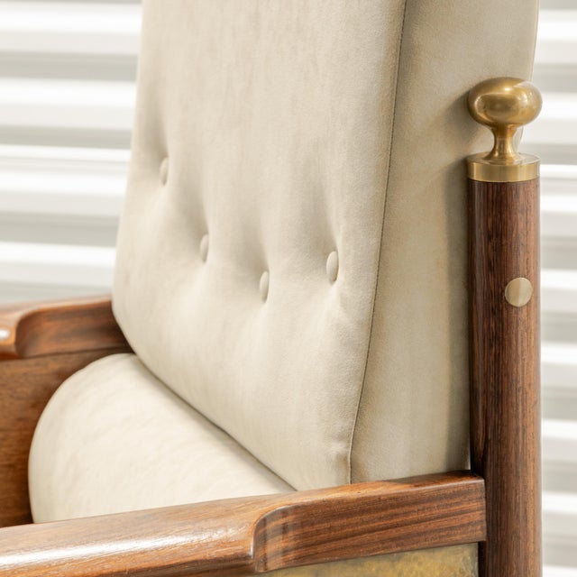 1970s Attributed to Ib Kofod-Larsen | King Solomon Armchair For Sale In Los Angeles - Image 6 of 10