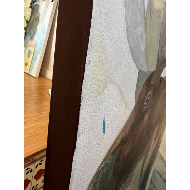 "Got Bark?" a Moose Painting by LWren Walraven For Sale - Image 9 of 10