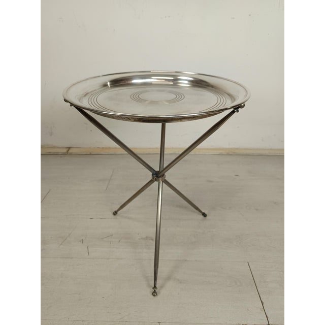 Vintage Silver Side Table, 1970s For Sale - Image 16 of 16