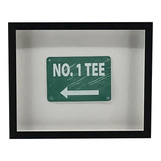 Used Golf Hole Sign #1 Tee This Way - Framed For Sale