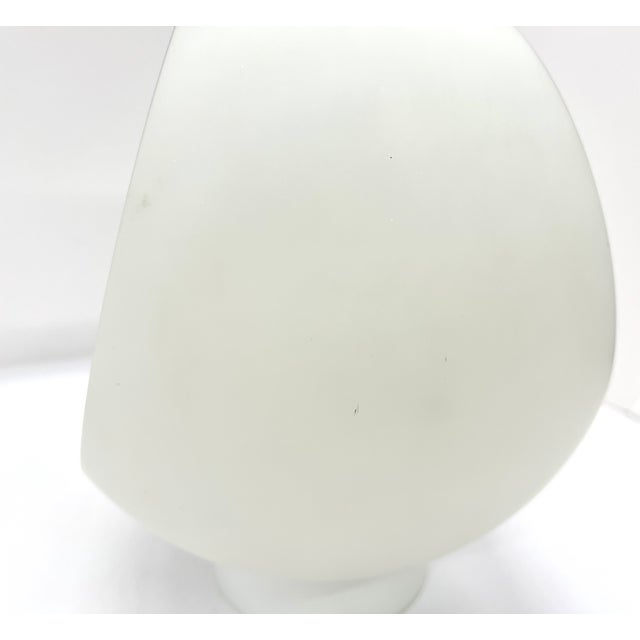 Metal 1960s Robert Sonneman Vintage Mid Century Modern Crescent Chrome and Glass 3-Way Table Lamp For Sale - Image 7 of 18