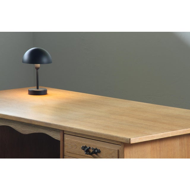 Vintage Danish Brutalist Oak Desk by Henning Kjærnulf, 1960s For Sale - Image 13 of 18