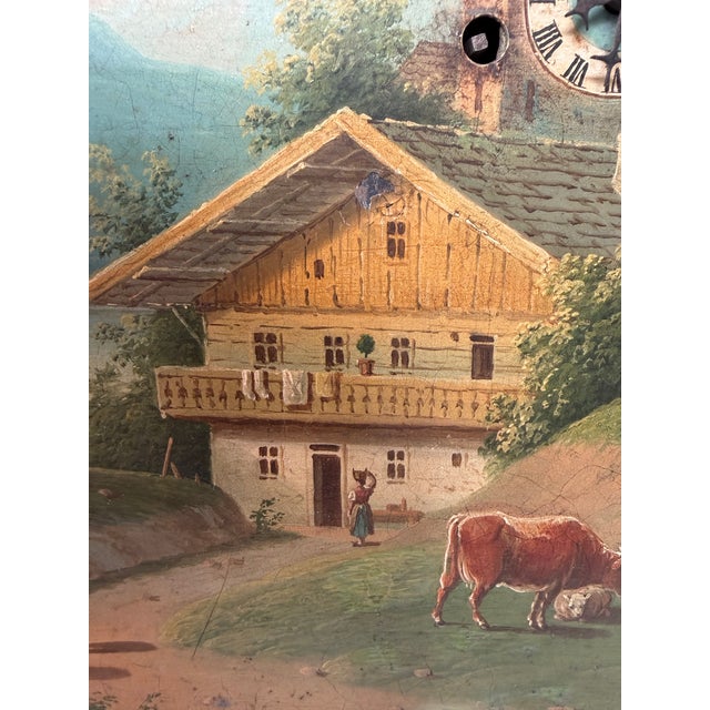 19th Century Biedermeier Picture Clock, Austria For Sale - Image 4 of 18