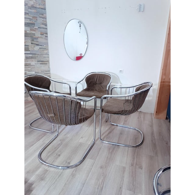 Cantilever Chairs attributed to Gastone Rinaldi for Rima, 1970s, Set of 4 For Sale - Image 14 of 14