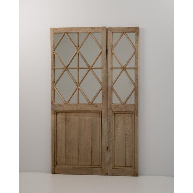 Pair Of Oak Panel Mirrors For Sale - Image 4 of 10