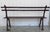 Late 19th Century 19th Century French Provincial Brown Garden Bench With Cast Iron Legs For Sale - Image 5 of 8