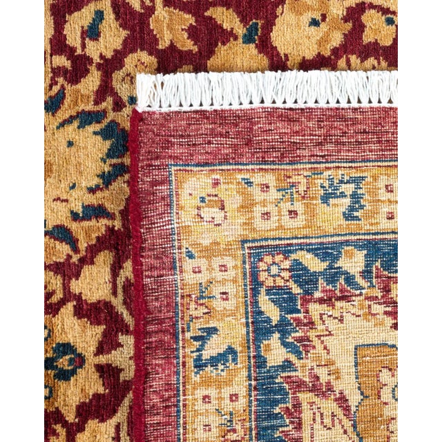 2000 - 2009 Mogul, One-of-a-Kind Hand-Knotted Area Rug - Red, 6' 2" x 9' 0" For Sale - Image 5 of 8