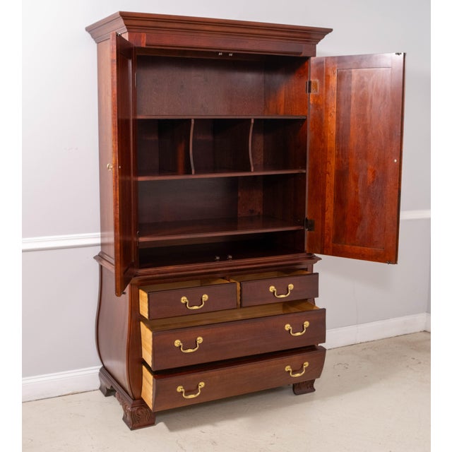 Pennsylvania House Pennsylvania House Cherry Fitted Interior Bedroom Armoire For Sale - Image 4 of 18