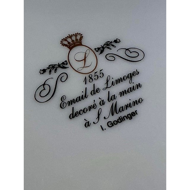 White Vintage Regency Limoges Porcelain Dinner Plates - Set of 4 For Sale - Image 8 of 12