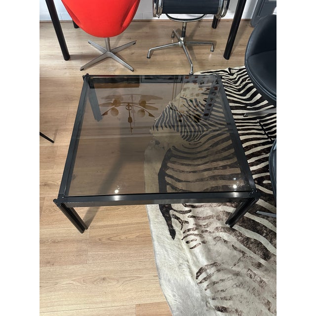 Glass and Metal Coffee Table by George Ciancimino for Mobilier International, 1975 For Sale - Image 12 of 13