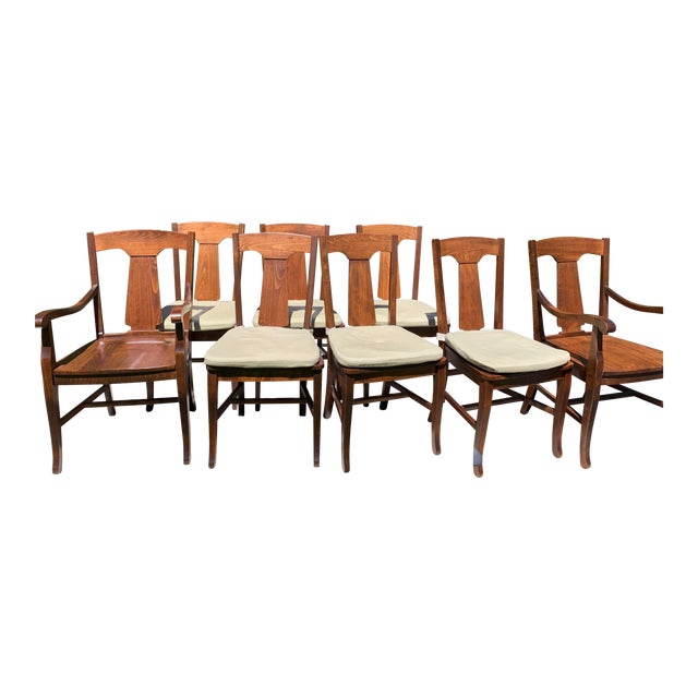 Mahogany Pottery Barn Loren Dining Chairs Set of 8 Chairish