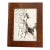 Contemporary Original Abstract Ink Painting Fancy Wood Italian Tabletop Frame For Sale