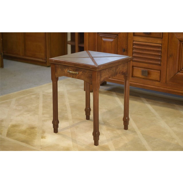 Art Deco Walnut Games Table, 1930s For Sale - Image 11 of 11