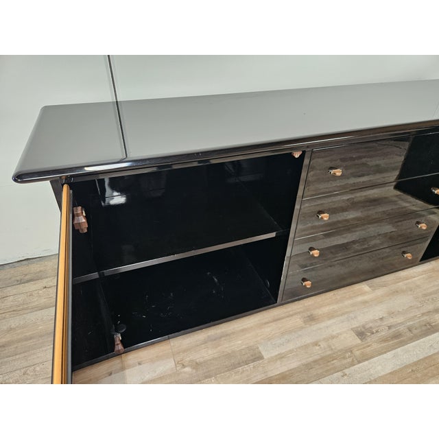 Sideboard in Black Lacquered Wood by Pierre Cardin, 1970 For Sale - Image 17 of 18
