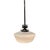 1930s Art Deco Chrome Streamline Pendant Light W/ Opal Schoolhouse Globe For Sale - Image 4 of 5