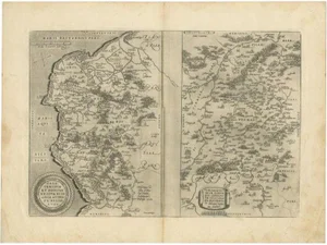 Antique Map of Calais and Vermandois by Ortelius