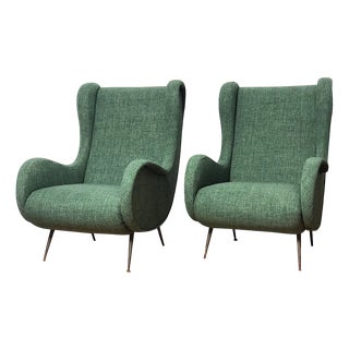 Senior Lounge Chairs attributed to Marco Zanuso, Italy, 1950s, Set of 2 For Sale